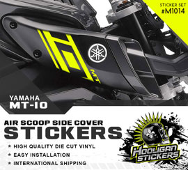 Intake side cover stickers 14