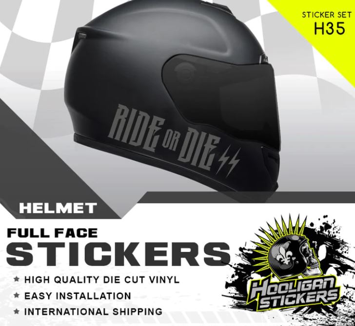 ride or die helmet sticker